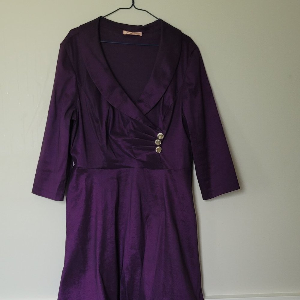 Purple evening dress